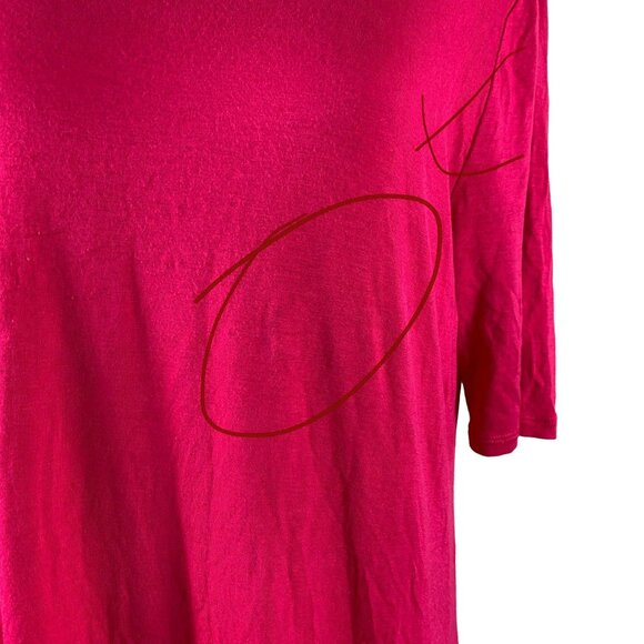 🟣🟣🟣 ELLEN TRACY Womens Size Medium Pink Flowy Short Basic Sleeve Blouse - Picture 4 of 8
